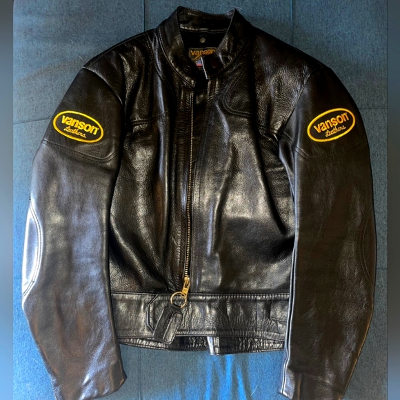 Vanson Cobra Mark 2 SPORTRIDER Motorcycle Jacket 42 leather - like new - Picture 1 of 12